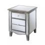 Gold Coast Park Lane Mirrored 1 Drawer End Table with Storage Cabinet
