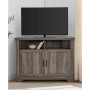 Grooved Door Corner TV Console