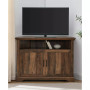 Grooved Door Corner TV Console