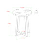 Modern Industrial 2-Piece Metal Wrap Side Table Set
