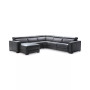 Nevio 124" 5-pc Leather Sectional Sofa with Chaise, 1 Power Recliner and Articulating Headrests, Created for Macy's
