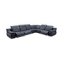 Daisley 6-Pc. Leather "L" Shaped Sectional Sofa with 3 Power Recliners