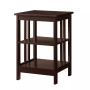 Mission End Table with Shelves