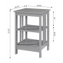 Mission End Table with Shelves