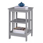 Mission End Table with Shelves