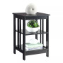 Mission End Table with Shelves