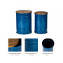 Modern Metal Storage Accent Table or Stool, Set of 2