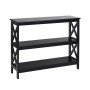 3-Tier Console Table x-Design Bookshelf Sofa Side Accent Table