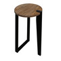 Sundial Contemporary Round End Table with Solid Red Oak Top