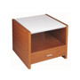 End Table with Tempered Glass and MDF Board