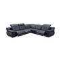 Daisley 5-Pc. Leather "L" Shaped Sectional Sofa with 3 Power Recliners