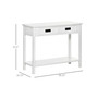 39" Narrow Console Entryway Accent Display Table w/ 2 Drawers & Shelf