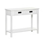 39" Narrow Console Entryway Accent Display Table w/ 2 Drawers & Shelf