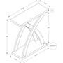 32"L Hall Console Accent Table in Cappuccino