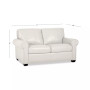 Orid 59" Leather Roll Arm Loveseat, Created for Macy's