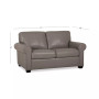 Orid 59" Leather Roll Arm Loveseat, Created for Macy's