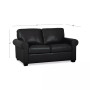 Orid 59" Leather Roll Arm Loveseat, Created for Macy's
