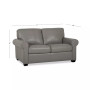 Orid 59" Leather Roll Arm Loveseat, Created for Macy's