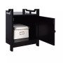Omega End Table with Storage Cabinet And Shelf