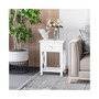 22" Traditional Wood Accent End Table With Storage Drawer, Flat White