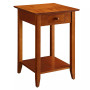 American Heritage 1 Drawer End Table with Shelf
