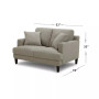 CLOSEOUT! Lexah 52" Fabric Loveseat with Two Pillows, Created for Macy's