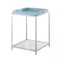 Palm Beach End Table with Shelf And Removable Trays