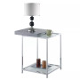 Palm Beach End Table with Shelf And Removable Trays