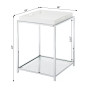Palm Beach End Table with Shelf And Removable Trays