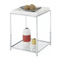 Palm Beach End Table with Shelf And Removable Trays