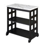 American Heritage Baldwin Chairside Table with Shelves