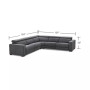Nevio 124" 5-Pc. Fabric "L" Shaped Sectional Sofa, Created for Macy's