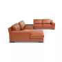 Darrium 5-Pc. Leather Chaise Sectional with Corner Table & Console, Created for Macy's