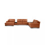 Darrium 5-Pc. Leather Chaise Sectional with Corner Table & Console, Created for Macy's
