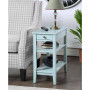 American Heritage 1 Drawer Chairside End Table with Shelves