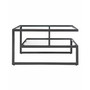 Royal Crest Stripes 2 Tier Glass Coffee Table