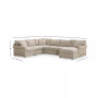 Wrenley 138" 5-Pc. Fabric Modular Sleeper Chaise Sectional Sofa, Created for Macy's