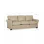 Orid 84" Queen Leather Roll Arm Sleeper, Created for Macy's