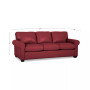 Orid 84" Queen Leather Roll Arm Sleeper, Created for Macy's