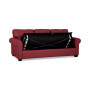 Orid 84" Queen Leather Roll Arm Sleeper, Created for Macy's