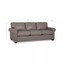 Orid 84" Queen Leather Roll Arm Sleeper, Created for Macy's