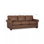 Orid 84" Queen Leather Roll Arm Sleeper, Created for Macy's