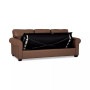 Orid 84" Queen Leather Roll Arm Sleeper, Created for Macy's