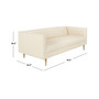 Carmina 70" Channeled Leather Sofa