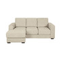 Elizabeth 85" Stain-Resistant Fabric Reversible Sofa Chaise Sectional