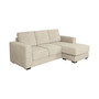 Elizabeth 85" Stain-Resistant Fabric Reversible Sofa Chaise Sectional