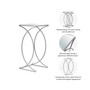 Metal with Glass Accent Table - Set of 2