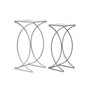 Metal with Glass Accent Table - Set of 2