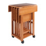 Sophia 5-Piece Wood Drop Leaf Top Snack Table Set