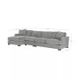 CLOSEOUT! Juliam 3-Pc. Fabric Sofa with Chaise, Created for Macy's